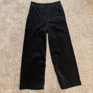 Maeve Colette Corduroy Cropped Pants in Black